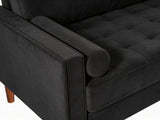 Gyllene 3-Seater Velvet Sofa - Black