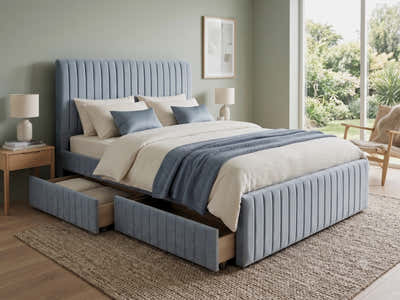 Wairoa Bed Frame with Drawers - Double
