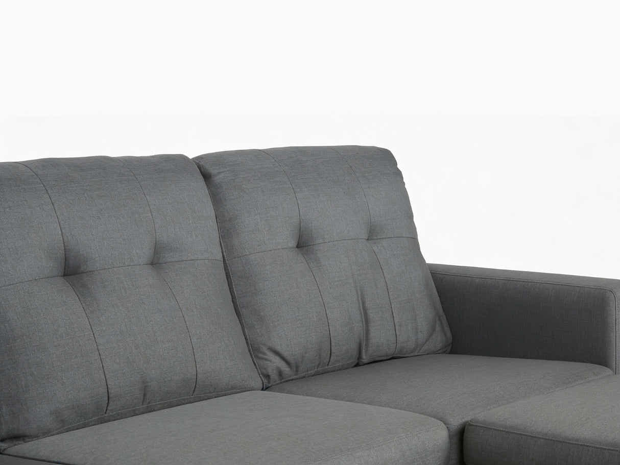 Northland Linen Sofa With Ottoman - Grey