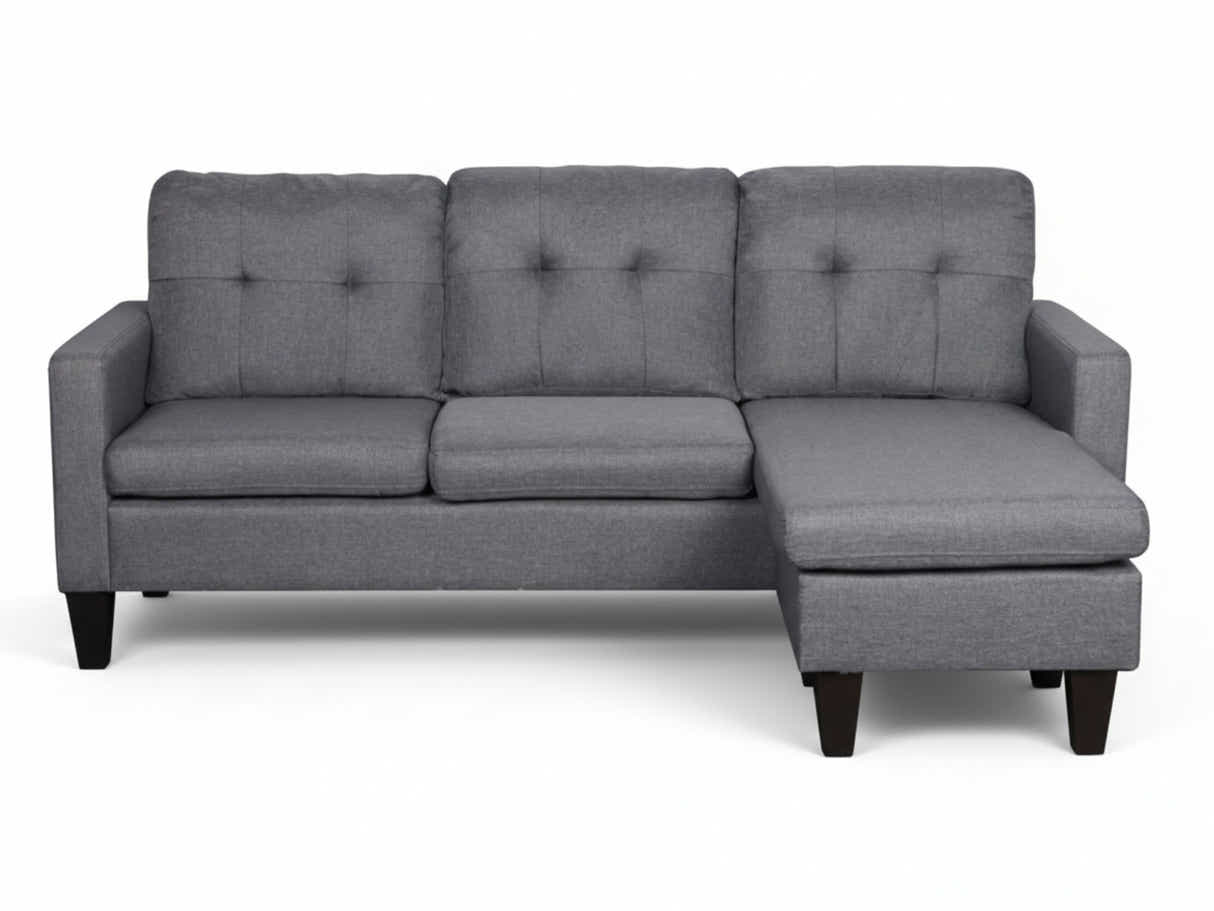 Northland Linen Sofa With Ottoman - Grey
