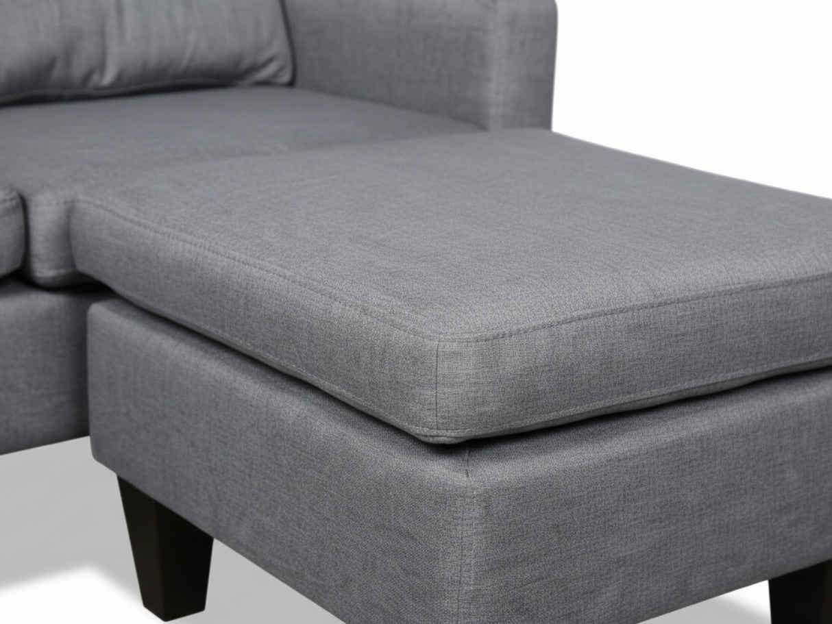 Northland Linen Sofa With Ottoman - Grey