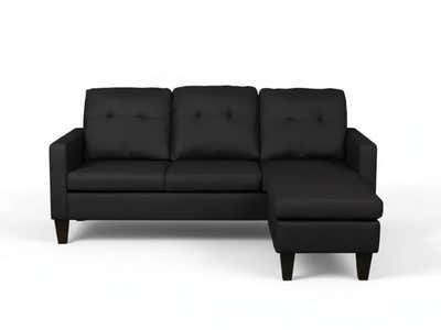 Northland Linen Sofa With Ottoman - Black