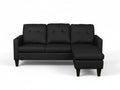 Northland Linen Sofa With Ottoman - Black