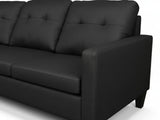 Northland Linen Sofa With Ottoman - Black