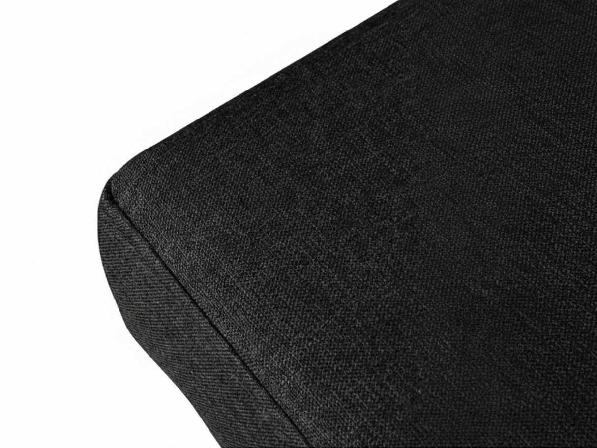 Northland Linen Sofa With Ottoman - Black