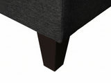 Northland Linen Sofa With Ottoman - Black