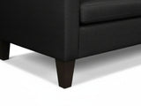 Northland Linen Sofa With Ottoman - Black