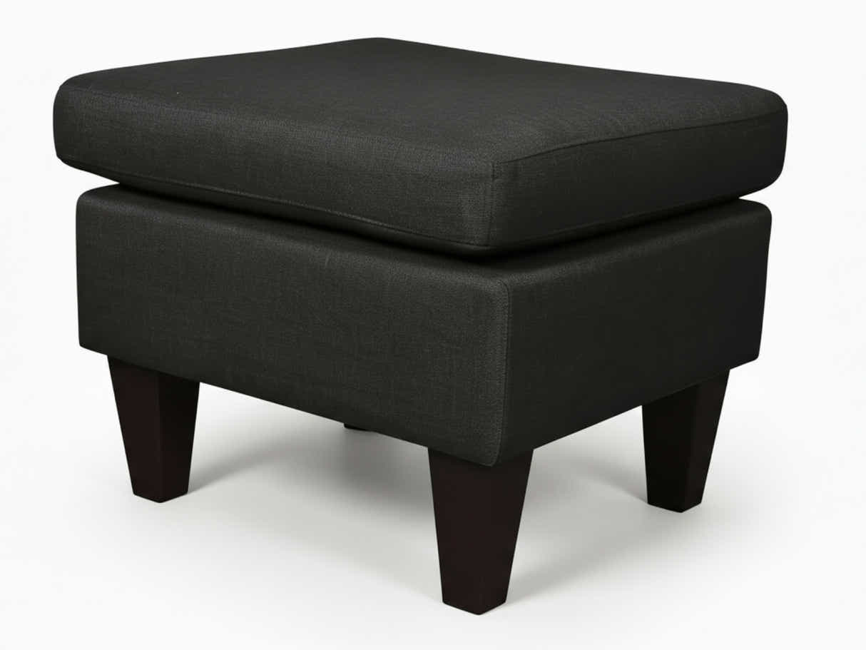 Northland Linen Sofa With Ottoman - Black