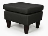 Northland Linen Sofa With Ottoman - Black