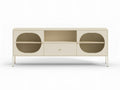 Lonna Steel Entertainment Unit Butter Cream - 160 cm