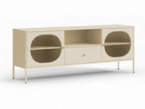 Lonna Steel Entertainment Unit Butter Cream - 160 cm
