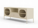 Lonna Steel Entertainment Unit Butter Cream - 160 cm