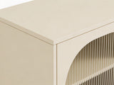 Lonna Steel Entertainment Unit Butter Cream - 160 cm