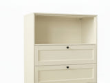 Lonna Steel 4-Drawer Tallboy with Shelf - Butter Cream