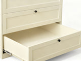 Lonna Steel 4-Drawer Tallboy with Shelf - Butter Cream