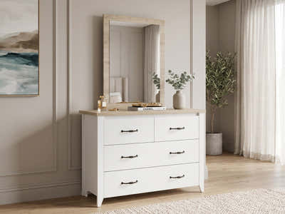 Adelle 4-Drawer Chest with Mirror