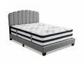 Innogen Bed Frame Grey & Euro Top Mattress K34 - Double