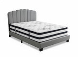 Innogen Bed Frame Grey & Euro Top Mattress K34 - Double