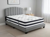 Innogen Bed Frame Grey & Euro Top Mattress K34 - Double