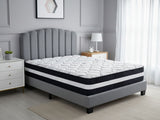 Innogen Bed Frame Grey & Euro Top Mattress L30 - Double