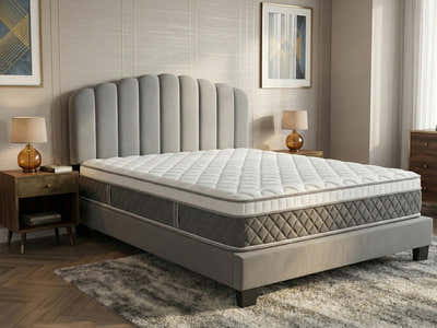 Innogen Bed Frame Grey & MEM23 Mattress - Double