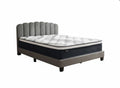 Innogen Bed Frame Grey & Euro Top Mattress J32 - Queen