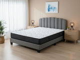 Innogen Bed Frame Grey & Xclusive Pocket Spring Mattress X20 - Queen (Combo)