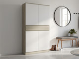 Teasel 4-Door Tall Shoe Cabinet with Drawer