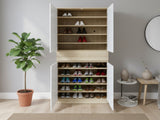 Teasel 4-Door Tall Shoe Cabinet with Drawer