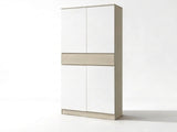Teasel 4-Door Tall Shoe Cabinet with Drawer