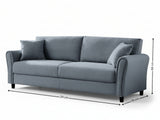 Cozza Linen Sofa - Blue