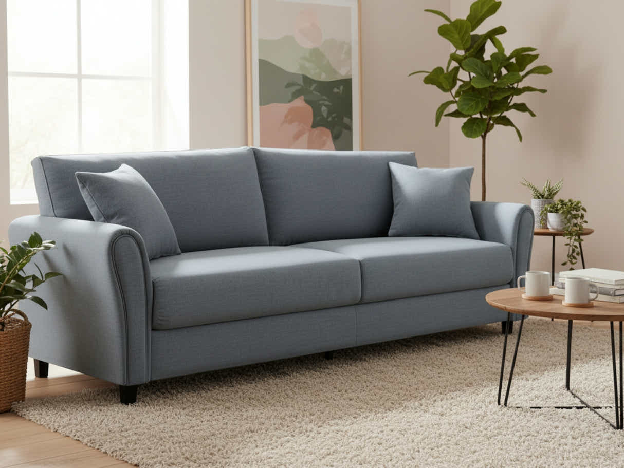 Cozza Linen Sofa - Blue