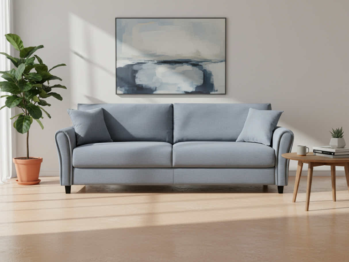 Cozza Linen Sofa - Blue