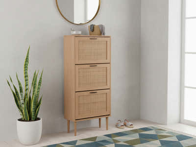 Naturlig 3-Layer Shoe Rack