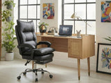 Naturlig Writing Desk & New Markus Office Chair with Footrest PU Black