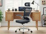 Naturlig Writing Desk & Molina Mesh Task Chair White+Grey