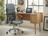 Naturlig Writing Desk & Meshmallow Office Chair 001 grey