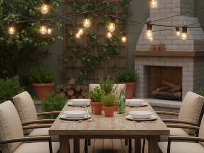 Fixed Socket Festoon Lights with Tungsten Bulbs - 17 m