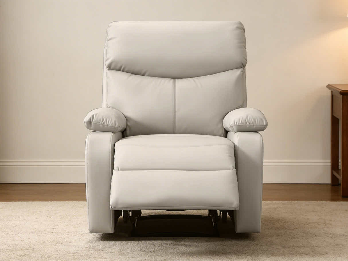 DS Giselle PU Leather Recliner Chair - Beige