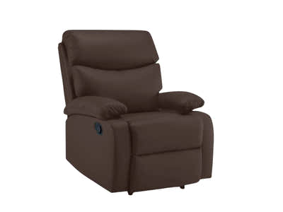 Giselle PU Leather Recliner Chair - Brown