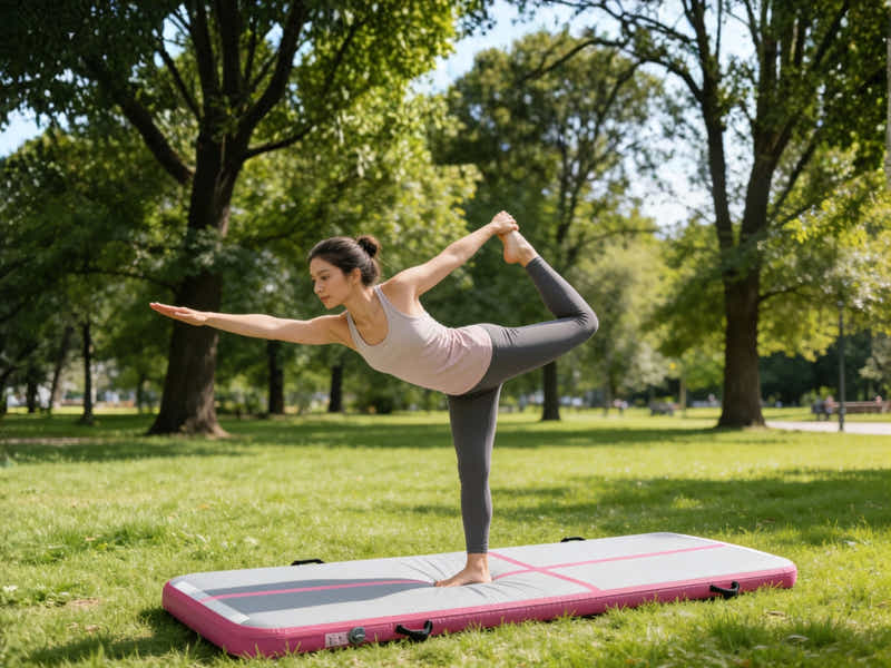 Air Track Pink & Grey – 400cm x 100cm x 20cm