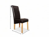 Giesle PU Dining Chair Dark Brown - Set of 2