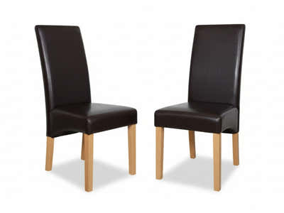 Giesle PU Dining Chair Dark Brown - Set of 2