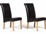 Giesle PU Dining Chair Dark Brown - Set of 2