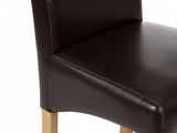 Giesle PU Dining Chair Dark Brown - Set of 2