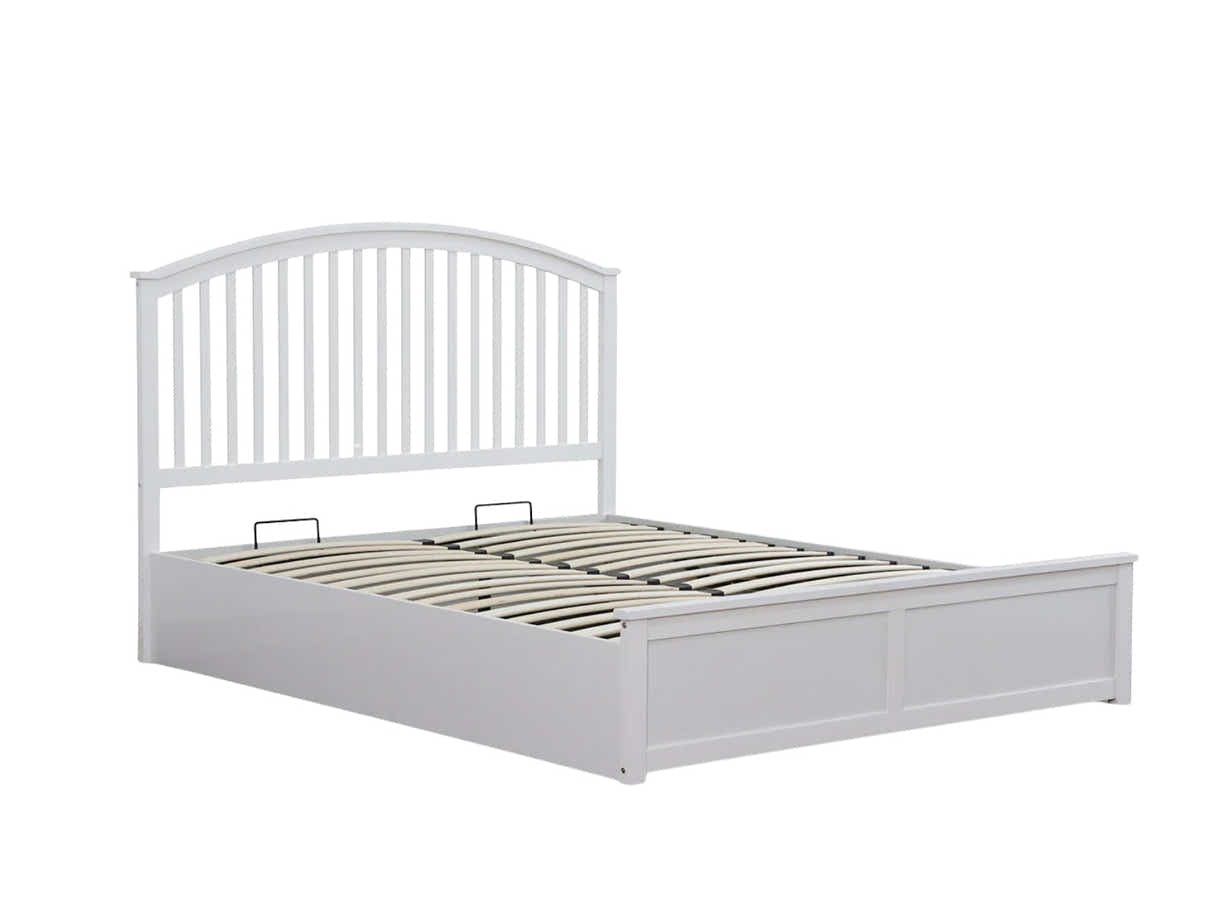 Harrogate Storage Bed Frame White - Double