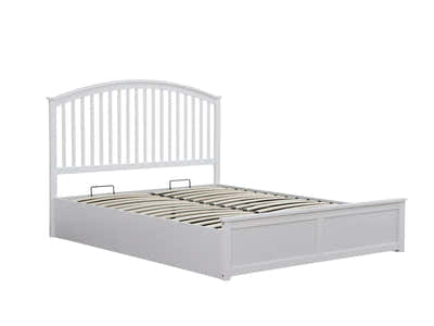 Harrogate Storage Bed Frame White - Double