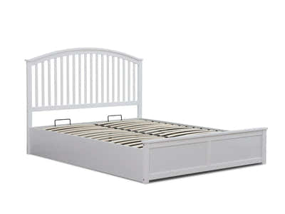 Harrogate Storage Bed Frame White - Queen