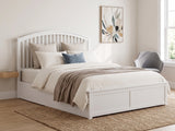 Harrogate Storage Bed Frame White - Queen