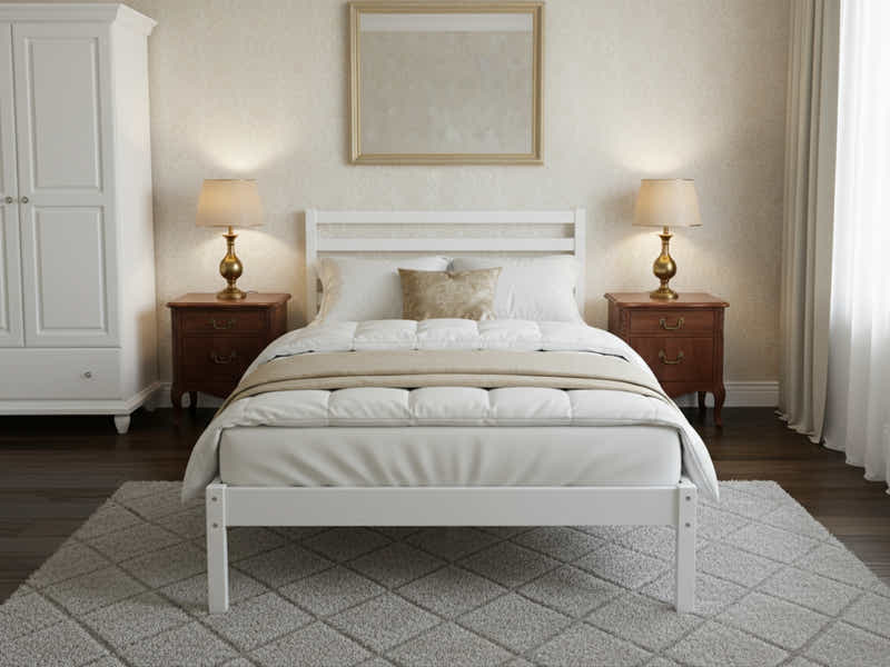 Atlas Bed Frame White - Single